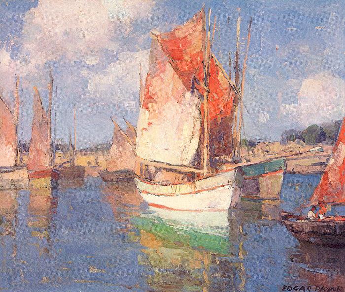 Payne, Edgar Alwin Brittany Boats oil painting image